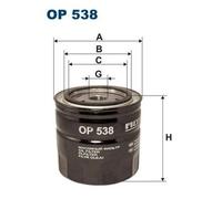Oil filter Spin-on Filter OP 538 FILTRON for VOLVO 460 440 S40 I V40 Estate