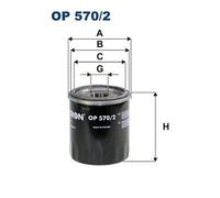 Filtron Oil Filter OP 570/2 for Cadillac, Chevrolet, MG, Opel, Vauxhall