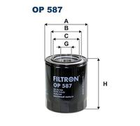 Filtron Oil Filter OP 587 - Fits Hyundai, Kia, Mazda, Mitsubishi, Ford Asia & Oceania