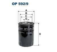 Filtron Oil Filter OP 592/9 - Fits IVECO Daily, Fiat, Citroën, Mitsubishi, Multicar