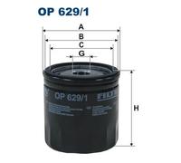 Oil filter FILTRON OP 629/1 for MAZDA 2 (DY) 1.3 2003-2007