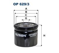 OIL FILTER OP 629/3 FOR FORD KUGA/III ESCAPE PUMA FOCUS/IV/Turnier FIESTA/VII