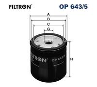 Fits FILTRON OP 643/5 OIL FILTER DACIA DOKKER, LODGY, LOGAN II, SANDE ⭐UK Stock⭐