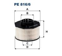 Fuel Filter FILTRON PE 816/6 For DS, PEUGEOT, OPEL, CITROËN, VAUXHALL, TOYOTA, F