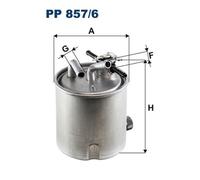 Fuel filter In-Line Filter PP 857/6 FILTRON for NISSAN NAVARA NP300