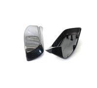 Fits for BMW 5 Series E60 E61 E63 E64 2004 2005 2006 2007 2008 520i 525i 528i 528xi 530i Rearview Mirror Cover Cap Carbon Fiber/Black Door Wing Mirror(Gloss black-horns)(Carbon fiber-horns)