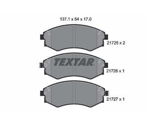 FITS FOR DAEWOO KORANDO 2.3 BRAKE PAD SET, DISC BRAKE 2172501 TEXTAR