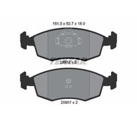FITS FOR FIAT PALIO 1.0 BRAKE PAD SET, DISC BRAKE 2355202 TEXTAR