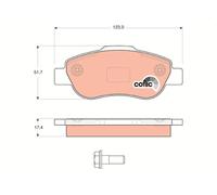 FITS FOR FIAT PANDA 1.2 4X4 BRAKE PAD SET, DISC BRAKE GDB1589 TRW