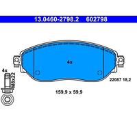 ATE Brake Pad Set 13.0460-2798.2 Disc Brake for Renault Opel Fiat Nissan Vauxhall NV300
