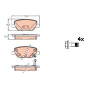 TRW Brake Pad Set GDB2156 – Disc Brake – Fits FIAT Tipo Saloon/Hatchback/Estate