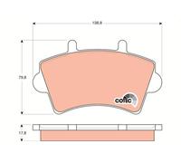 FITS FOR NISSAN INTERSTAR VAN DCI 80 BRAKE PAD SET, DISC BRAKE GDB1442 TRW