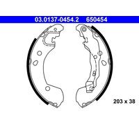 ATE 03.0137-0454.2 Brake Shoe Set for NISSAN,RENAULT