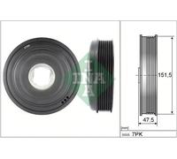 Crankshaft Pulley (TVD) fits VAUXHALL MOVANO B 2.3D 2010 on INA 4420381 93168039