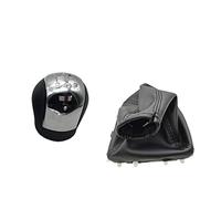 Fits for Opel, Vectra C SIGNUM 2002-2008 Gear Shift Knob Collars Stick Lever Shifter Leather Boot Gaitor Cover Car Gear Shifter Knob(Black)(12345R Leather)