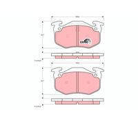 FITS FOR RENAULT 19 CHAMADE 1.7 BRAKE PAD SET, DISC BRAKE GDB905 TRW