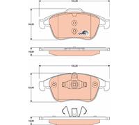 FITS FOR RENAULT CLIO IV 1.6 RS BRAKE PAD SET, DISC BRAKE GDB1790 TRW