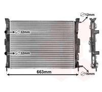 FITS FOR RENAULT GRAND SCÉNIC II RADIATOR, ENGINE COOLING 43002307 VAN WEZEL