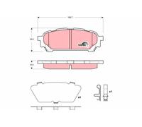 FITS FOR SUBARU FORESTER 2.5 RX NATO AWD BRAKE PAD SET, DISC BRAKE GDB3395 TRW