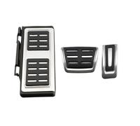 fits for VW fits for Golf For GTI For Passat B8 For Polo A05 6C GP Stainless Steel Fuel Brake Pedal Rest Foot Cover Car Pedal Cover Set Manual Car Auto(MT With Rest)(AT With Rest)