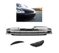 Fits for VW Golf MK5 TDI Badgeless Debadged Sport Front Grill Black w/o Emblem 03-08