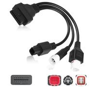 Fits for Yamaha 3 4 6 Pin OBD2 Diagnostic Cable 3 in 1 Motorbike OBD-II Fault Code Reader Adapter for Engine Diagnostic Compatible with Motorcycle Honda Motor Motorrad Euro5 Guzzi Kawasaki