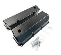 Fits Ford 351C Black Aluminum Valve Covers - Tall w/Hole