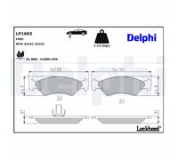 FITS FORD FIESTA MK III 1.0 BRAKE PAD SET, DISC BRAKE LP1603 DELPHI