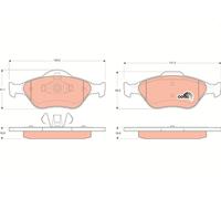 FITS FORD FIESTA MK IV 1.0 I BRAKE PAD SET, DISC BRAKE GDB1419 TRW