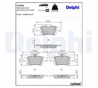 DELPHI LP3600 Brake pad set