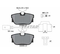 FITS FORD GALAXY I 2.8 V6 BRAKE PAD SET, DISC BRAKE 2344605 TEXTAR