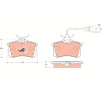 FITS FORD GALAXY I 2.8 V6 BRAKE PAD SET, DISC BRAKE GDB1415 TRW