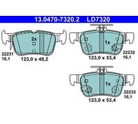 FITS FORD GALAXY III 1.5 ECOBOOST BRAKE PAD SET, DISC BRAKE 13.0470-7320.2 ATE