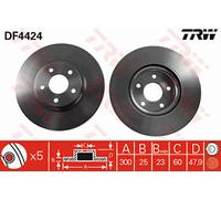 Fits Ford Grand C-Max Petrol & Diesel 11-20 Front Brake Disc's 300mm Vented