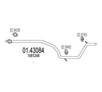 Fits FORD MONDEO EXHAUST PIPE 2007-2015