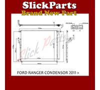 fits FORD RANGER AIR CON CONDENSOR 2.2 3.2 TDCi 2.5 16v 2011 2012 2013 2014 2015