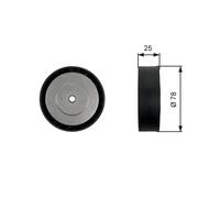 GATES T36450 Deflection / Guide Pulley, v-ribbed belt