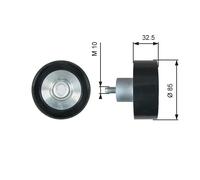 Gates V-Ribbed Belt Deflection/Guide Pulley T36625 – Fits Mercedes-Benz