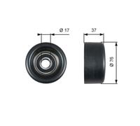 Fits GATES T38028 Deflection/Guide Pulley, V-ribbed belt DE Stock