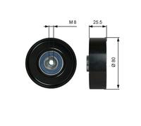 Aux Belt Idler Pulley T38089 Gates Guide Deflection 6012000970 A6012000970 New