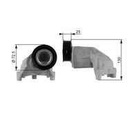 GATES Idler Tensioner Pulley for Ford Fiesta Hatchback 2000-76Kw 103Cv