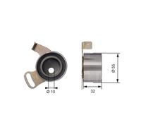Timing belt tensioner pulley T41168 GATES for ROVER 100 / METRO Hatchback 400 II