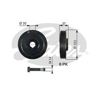 GATES TVD1006A Crankshaft pulley