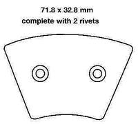 FITS Harley Davidson XL/XLCH/FX/FXE 1974-1977 EBC Organic Front Brake Pads FA026