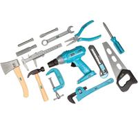 HAZET Children's Tool Set JuniorTool1 - 61 pcs, 14 tools, building blocks, nuts & screws, 3+