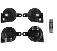 HELLA Trumpet Horn - OE-CONNECT HORN TE26 SET - 12V - 110dB(A) - Frequency range from: 400Hz - Frequency range to: 500Hz - High Tone/Low Tone - Electric - Quantity: 2 - 3FH 012 010-061
