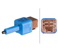 HELLA 6DD 014 395-031 Brake Light Switch - 4-pin connector - Clipped - Electric