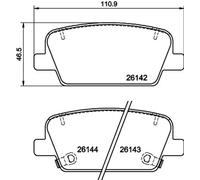 Fits HELLA 8DB 355 040-081 Ham pads. rear HY