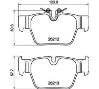HELLA 8DB 355 040-581 Brake pad set