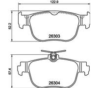 BRAKE PAD SET DISC BRAKE 8DB 355 040-981 FOR SKODA OCTAVIA/IV/Combi VW 1.0L 4cyl